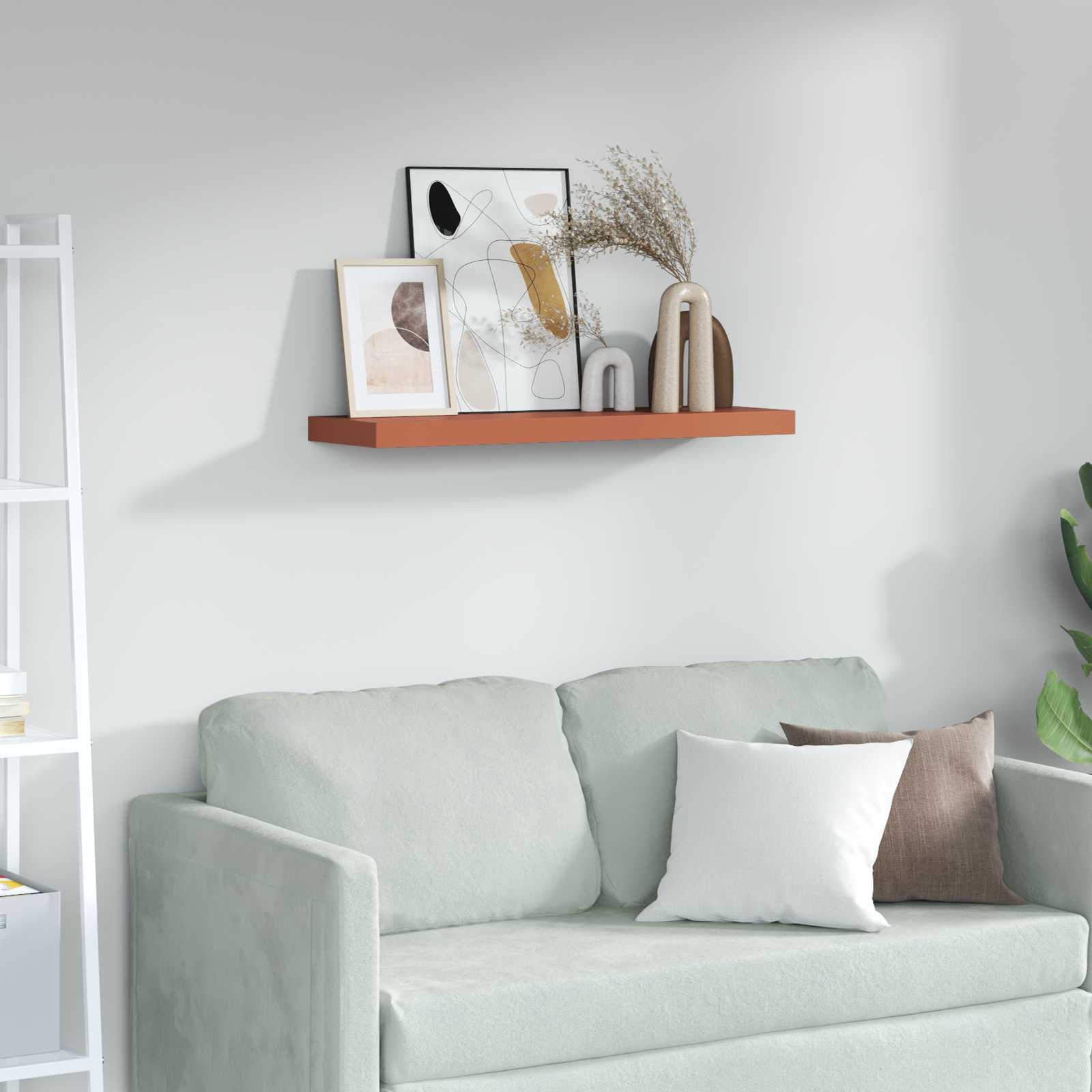 VidaXL Wandplank Wandgemonteerd Rood 90 x 23,5 x 4 cm Bewerkt hout