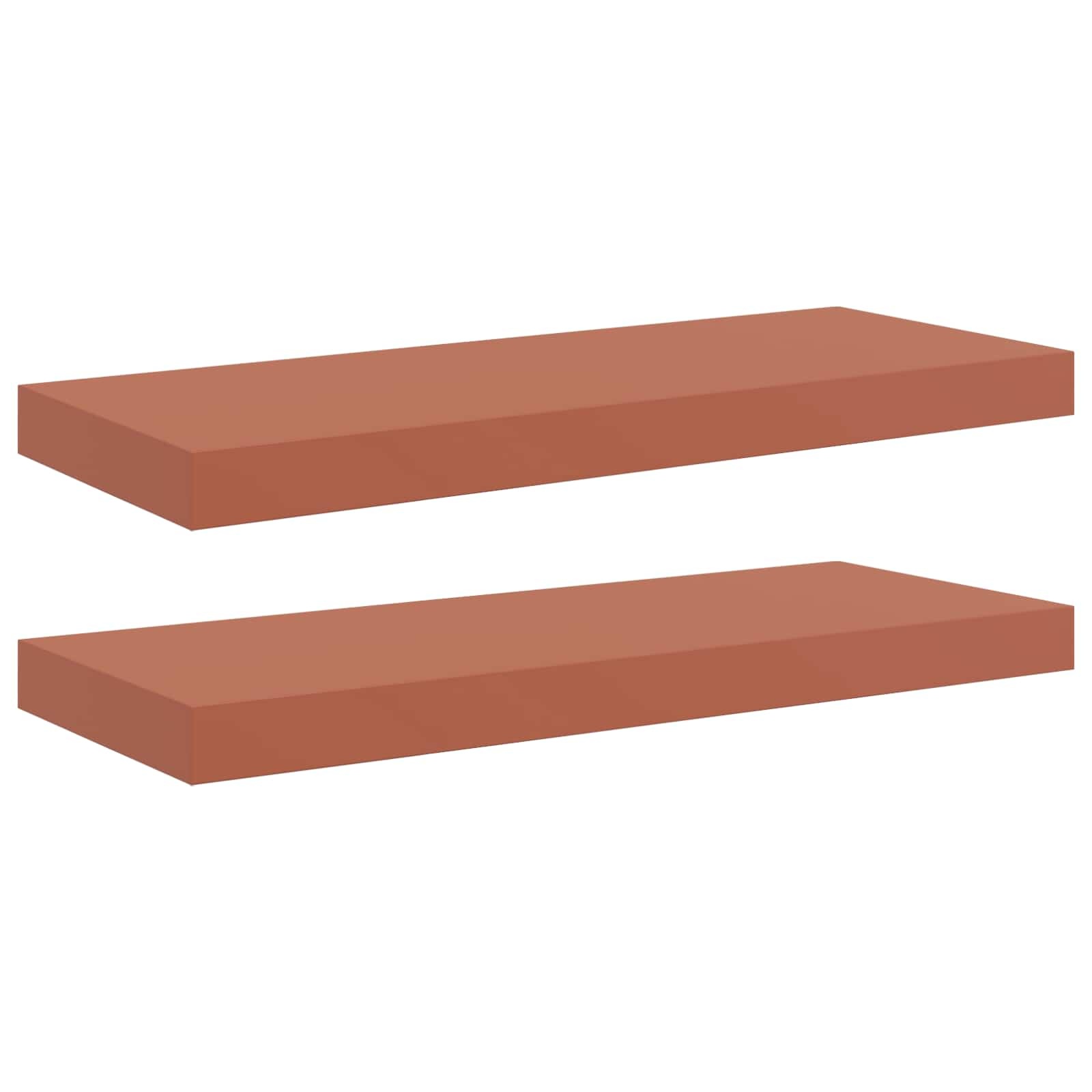 VidaXL Wandplank Wandgemonteerd 2 pcs Rood 50 x 23 x 4 cm Bewerkt hout