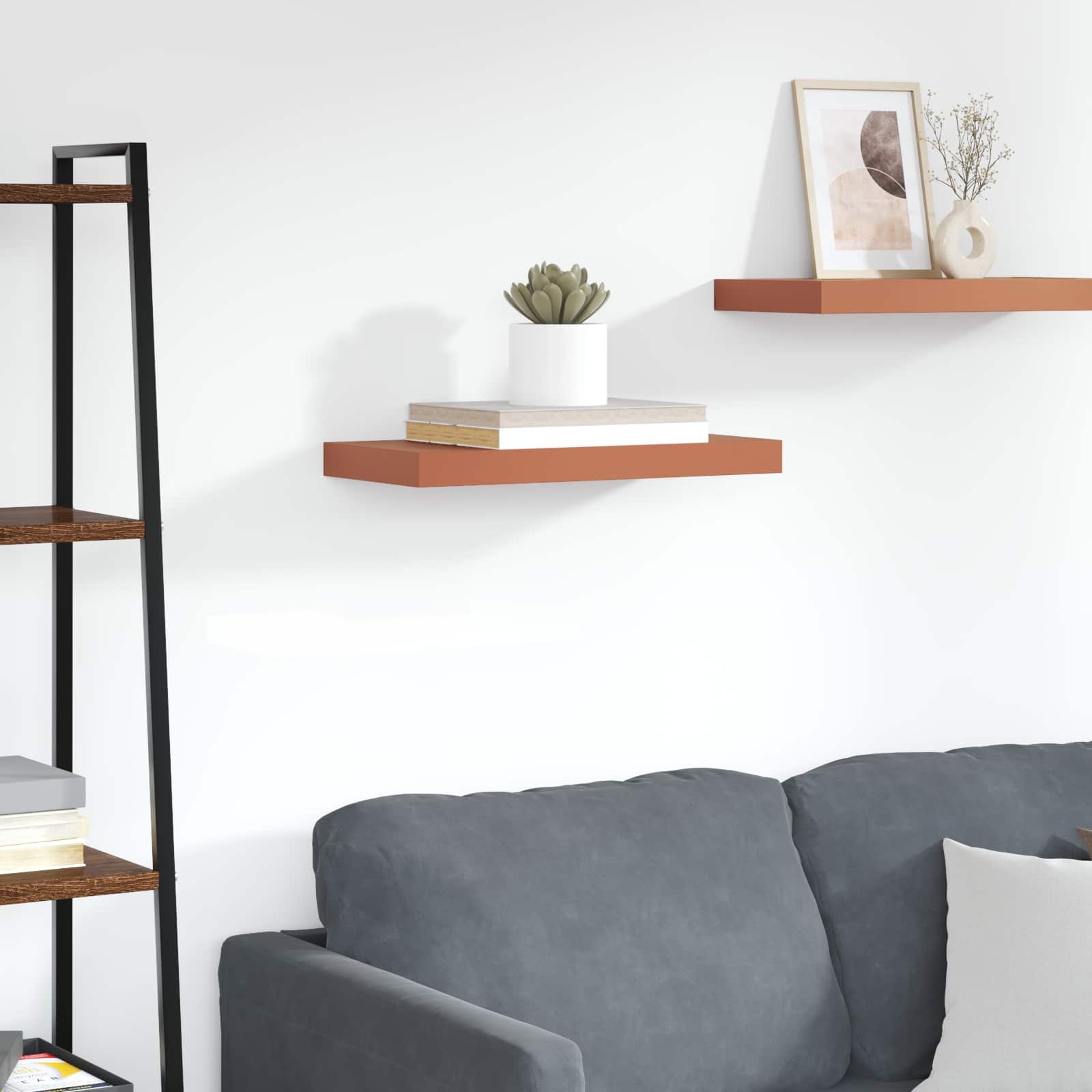 VidaXL Wandplank Wandgemonteerd Rood 50 x 23 x 4 cm Bewerkt hout