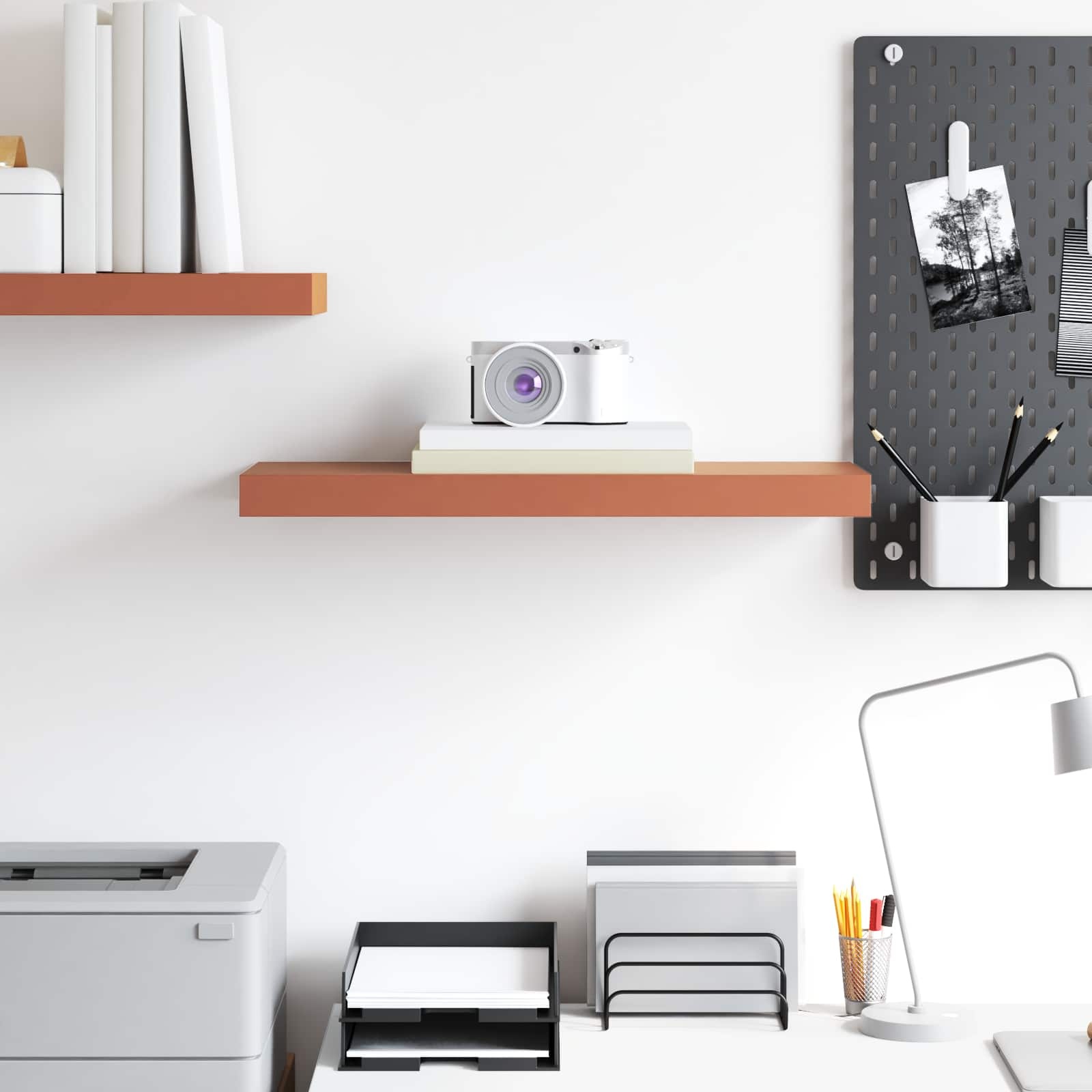 VidaXL Wandplank Wandgemonteerd Rood 50 x 23 x 4 cm Bewerkt hout