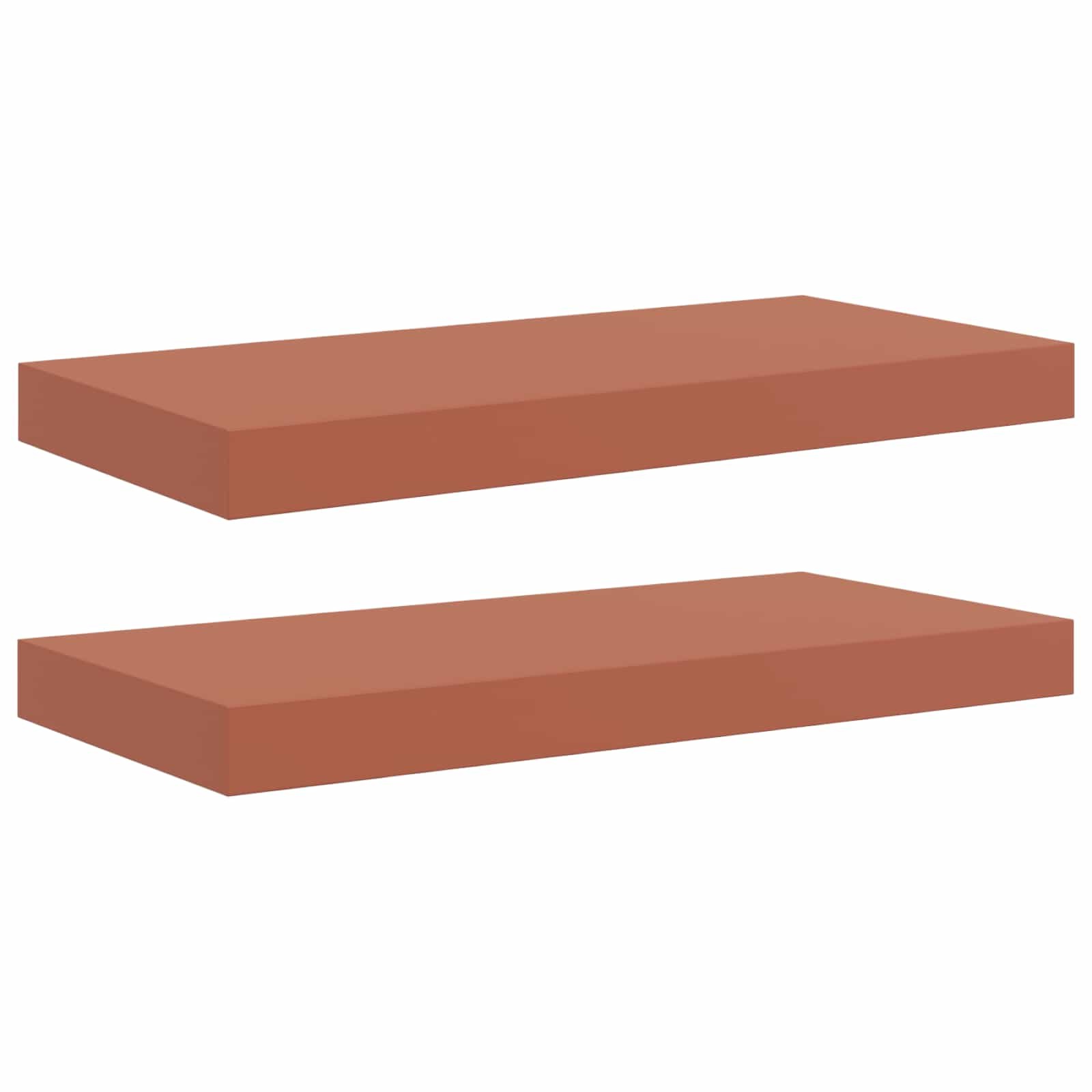 VidaXL Wandplank Wandgemonteerd 2 pcs Rood 50 x 23 x 4 cm Bewerkt hout
