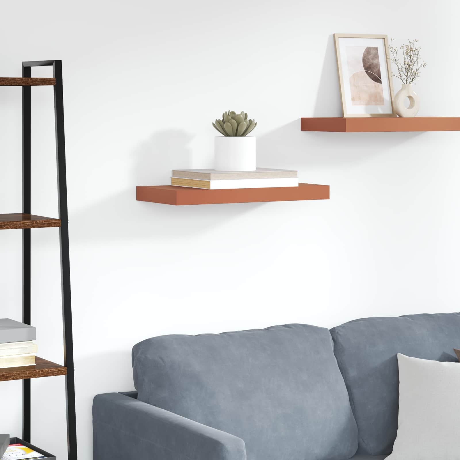 VidaXL Wandplank Wandgemonteerd Rood 50 x 23 x 4 cm Bewerkt hout