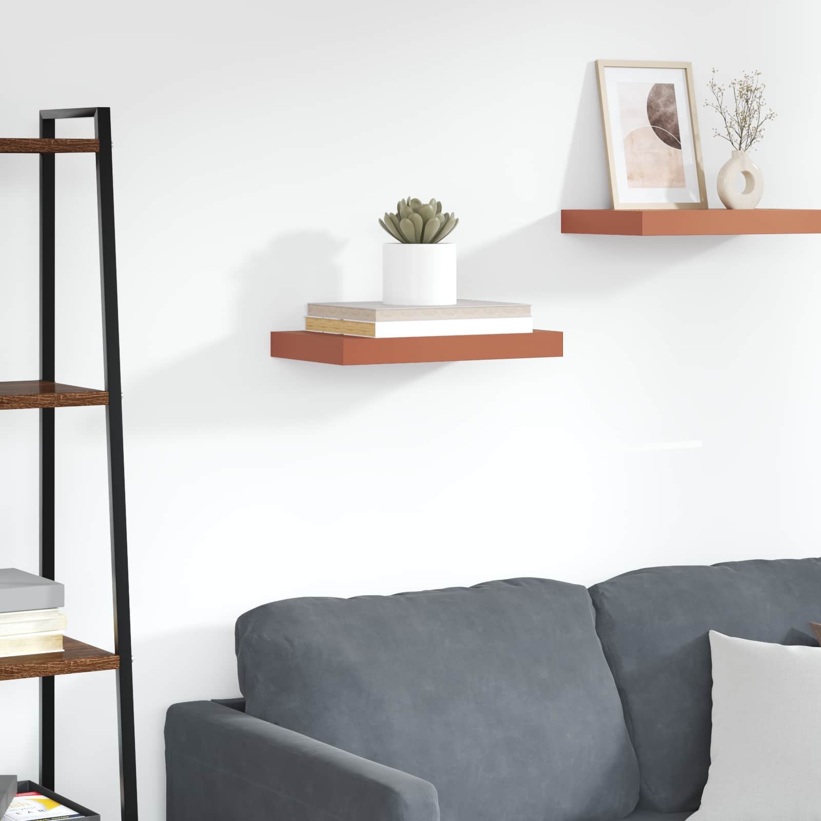 VidaXL Wandplank Wandgemonteerd Rood 40 x 23,5 x 4 cm Bewerkt hout