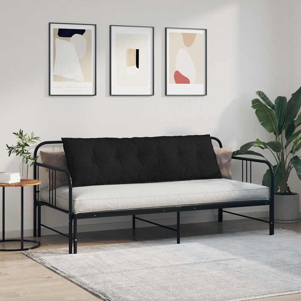 VidaXL Rugkussen Zwart 160 x 19 x 50 cm Stof