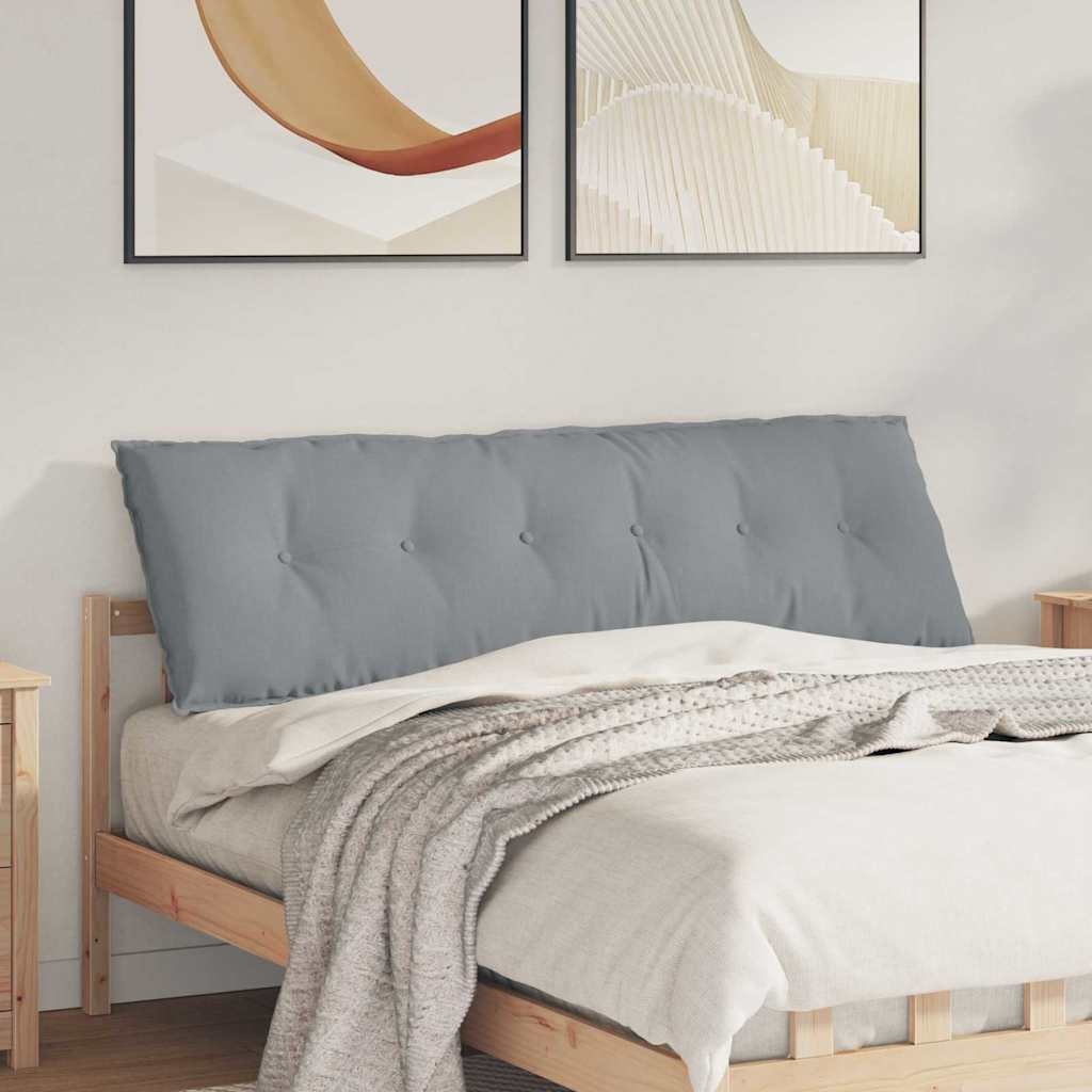 VidaXL Rugkussen Lichtgrijs 160 x 19 x 50 cm Stof