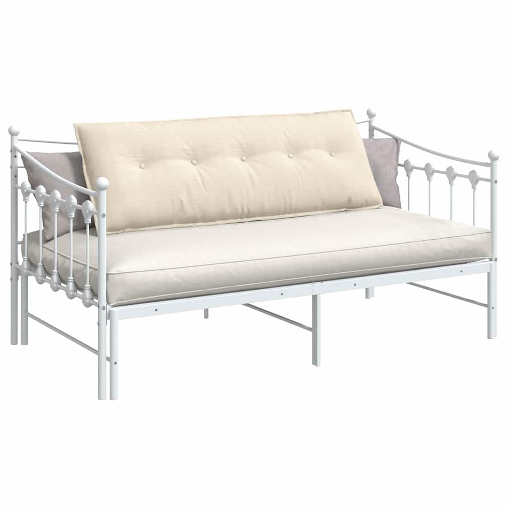 VidaXL Rugkussen Crème 140 x 50 cm Cordstof