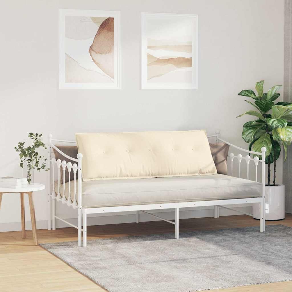 VidaXL Rugkussen Crème 140 x 50 cm Cordstof