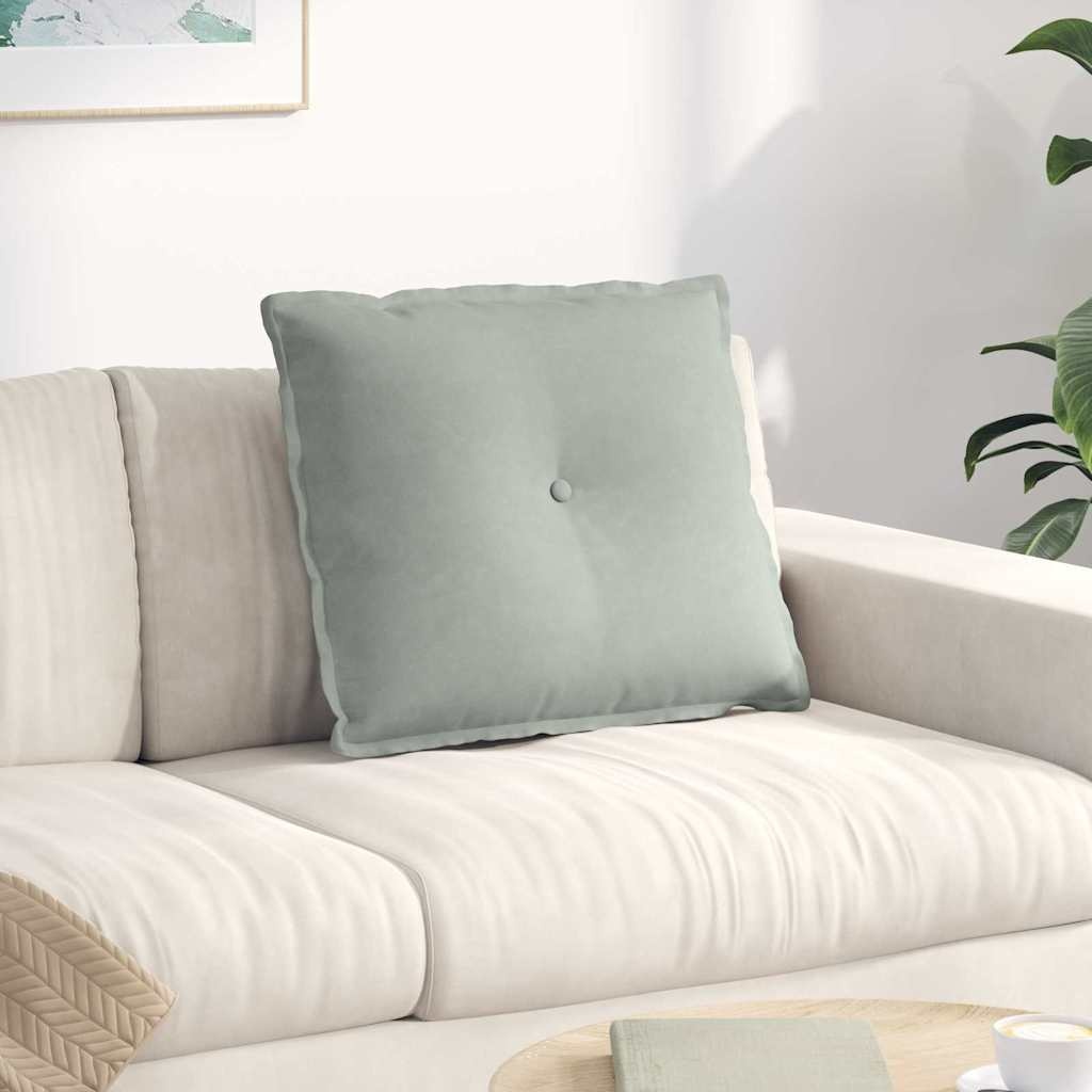 VidaXL Rugkussen Lichtgrijs 60 x 50 cm Cordstof