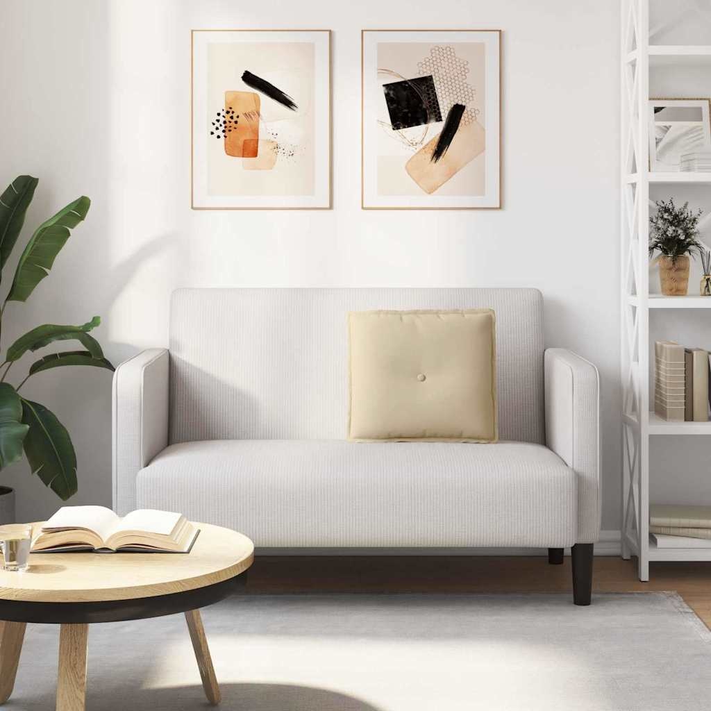 VidaXL Rugkussen Crème 50 x 45 cm Microvezel Stof