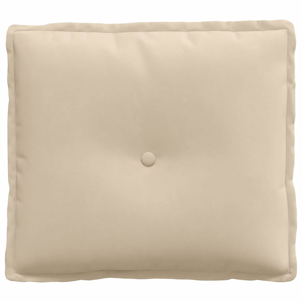 VidaXL Rugkussen Crème 50 x 45 cm Microvezel Stof