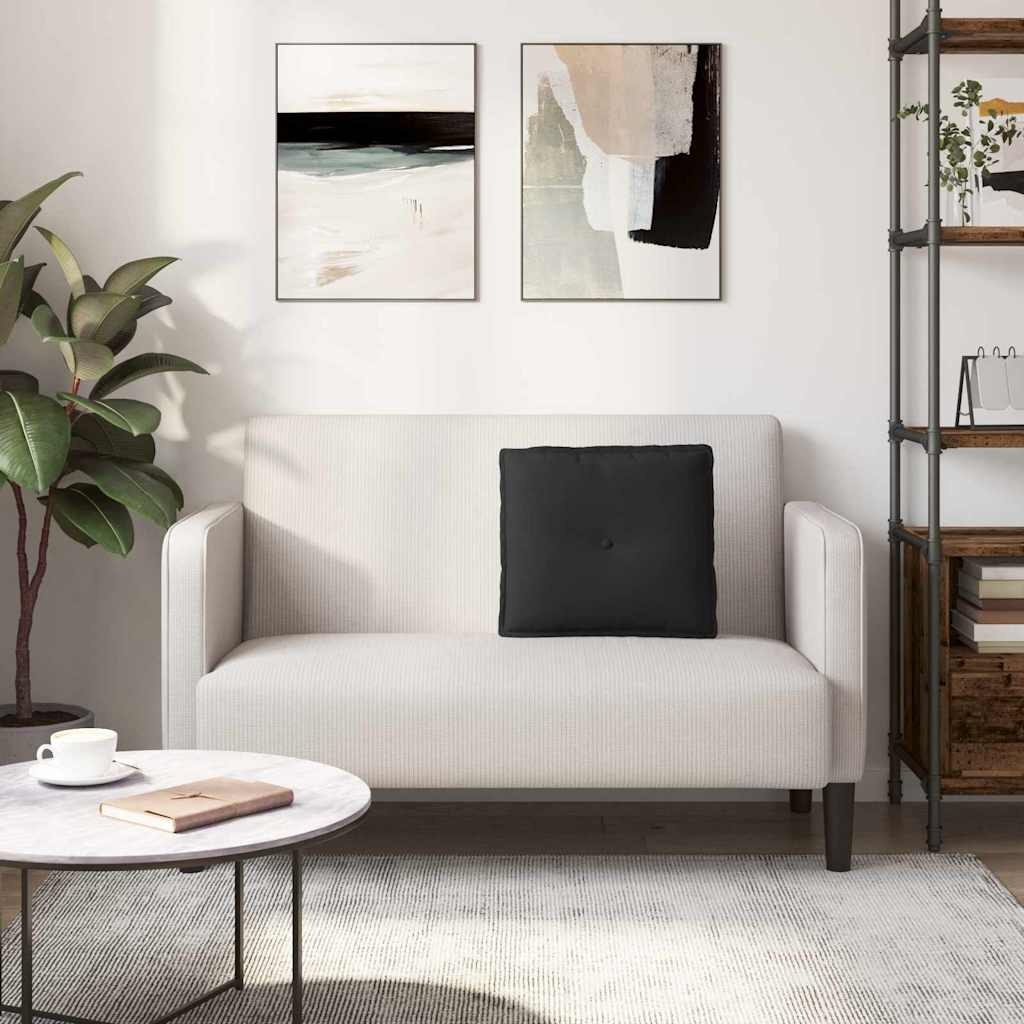 VidaXL Rugkussen Zwart 50 x 45 cm Microvezel Stof