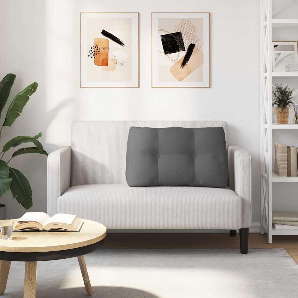 VidaXL Rugkussen Donkergrijs 80 x 24 x 50 cm Stof