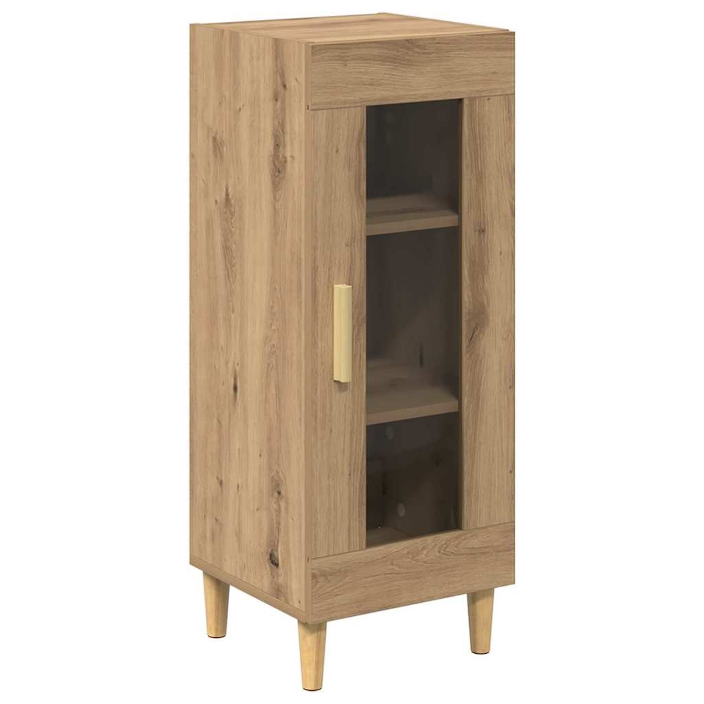 VidaXL artisanaal eikenkleurig 34,5 x 32,5 x 90 cm Bewerkt hout