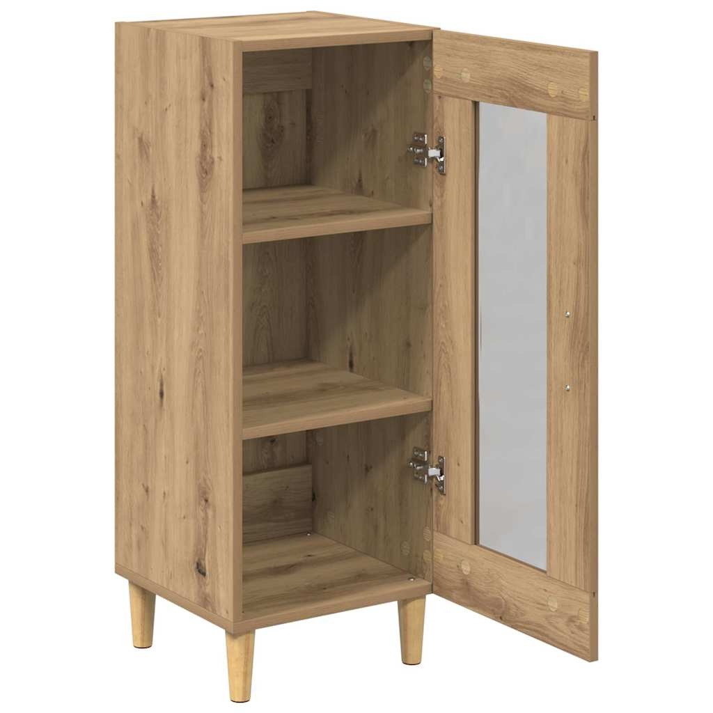 VidaXL artisanaal eikenkleurig 34,5 x 32,5 x 90 cm Bewerkt hout