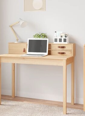 VidaXL Bureau 110x50x93 cm massief grenenhout