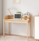 VidaXL Bureau 110x50x93 cm massief grenenhout