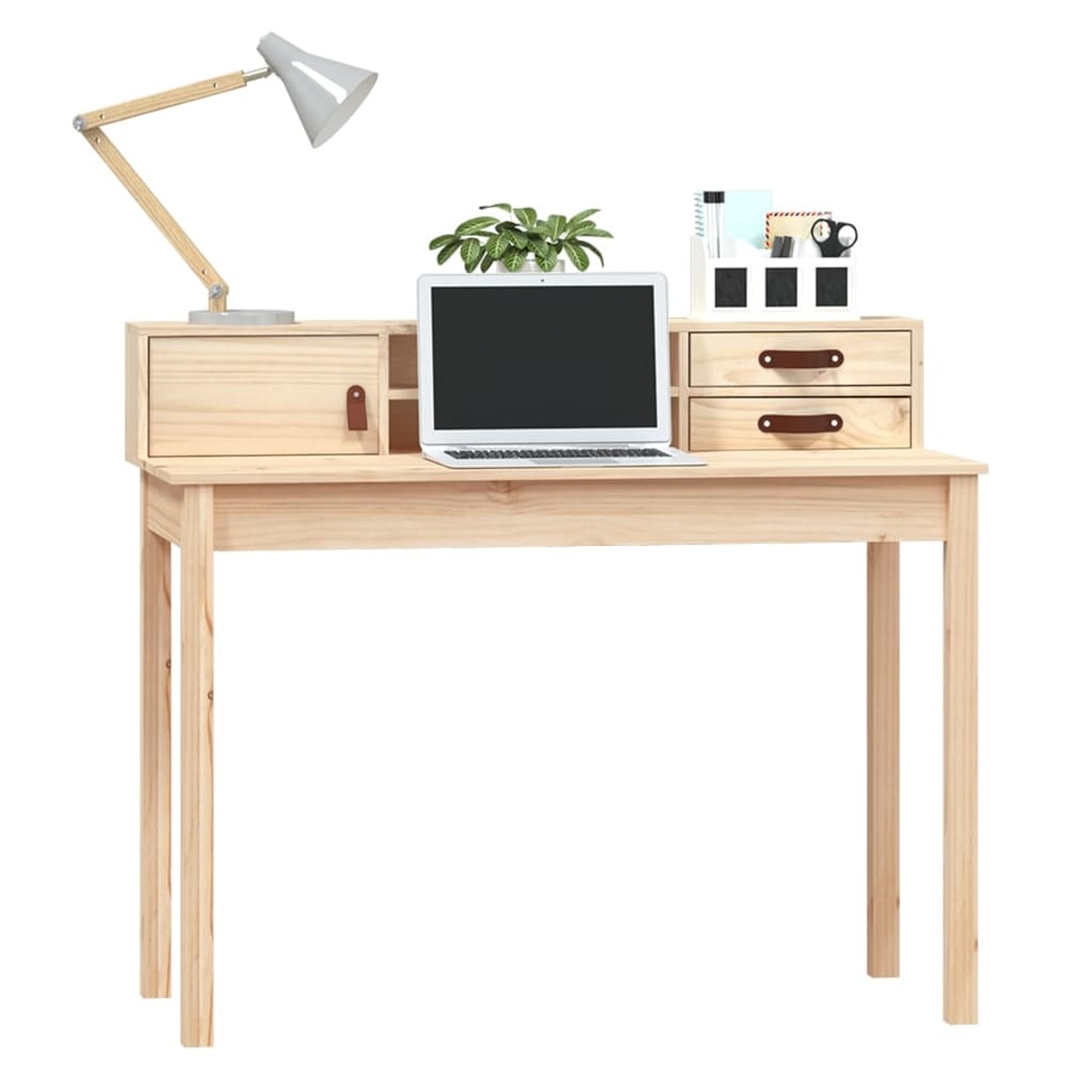 VidaXL Bureau 110x50x93 cm massief grenenhout