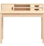 VidaXL Bureau 110x50x93 cm massief grenenhout