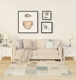 VidaXL Bijzettafels 2 st 40x40x39 cm massief grenenhout wit