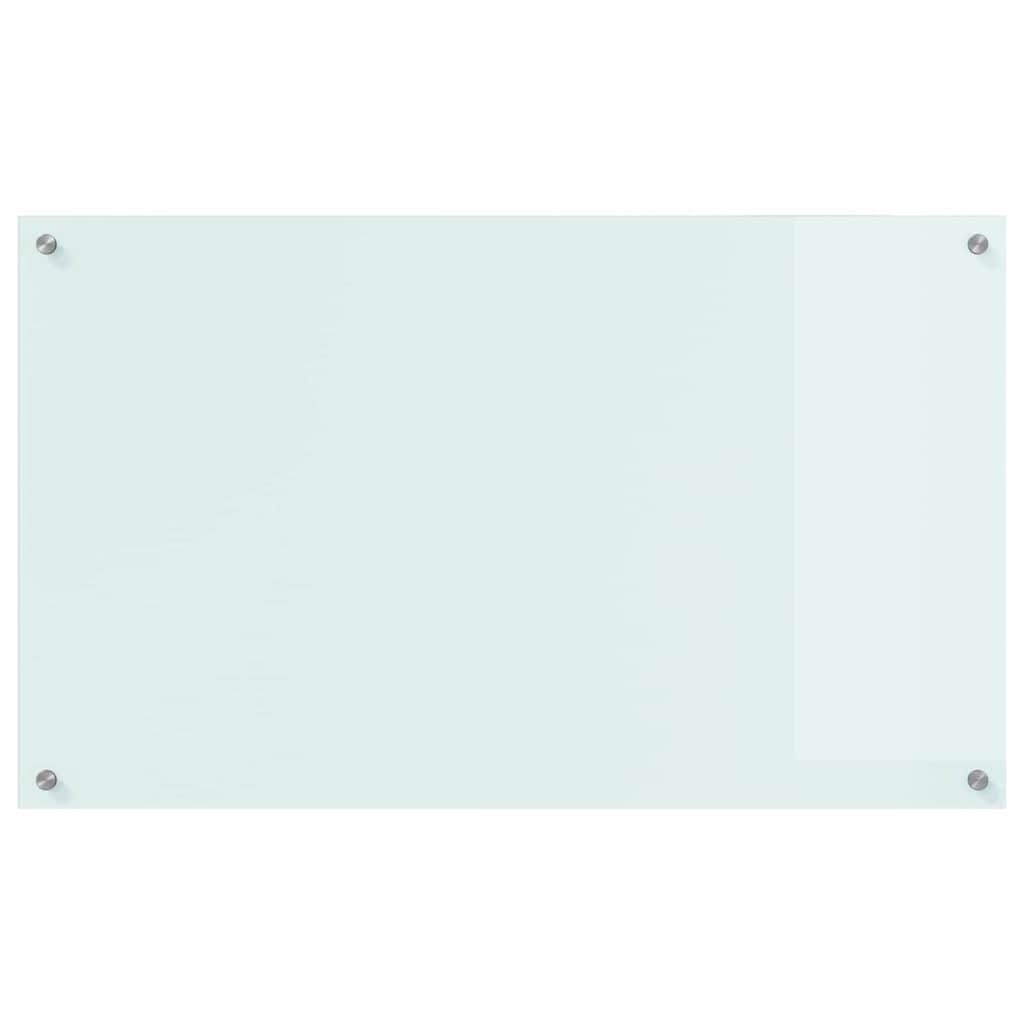 VidaXL Keuken Achterwand Wit 100 x 60 cm gehard glas