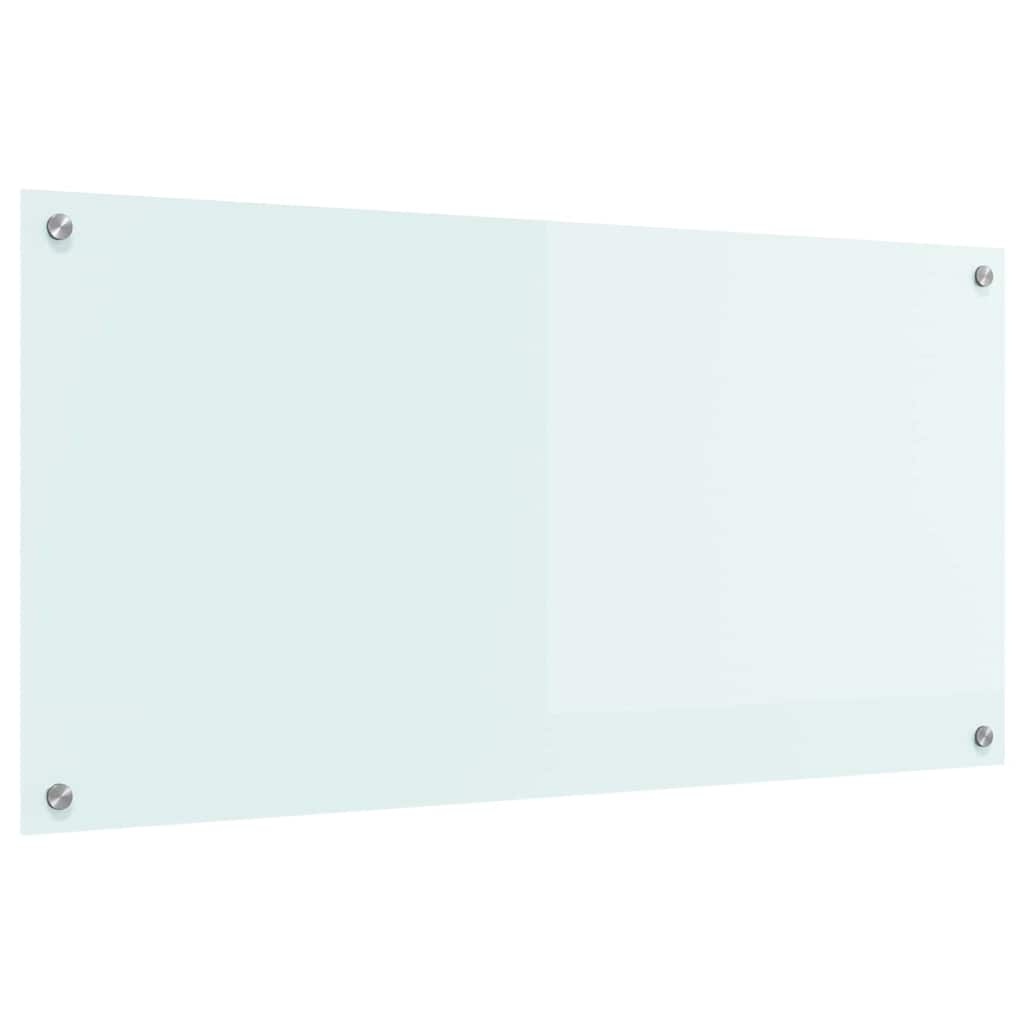 VidaXL Keuken Achterwand Wit 100 x 50 cm gehard glas