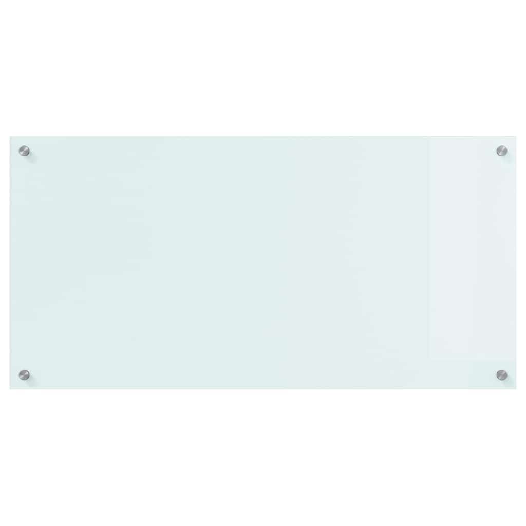 VidaXL Keuken Achterwand Wit 100 x 50 cm gehard glas