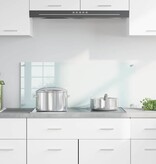 VidaXL Keuken Achterwand Wit 100 x 40 cm gehard glas