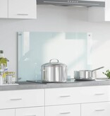 VidaXL Keuken Achterwand Wit 90 x 50 cm gehard glas