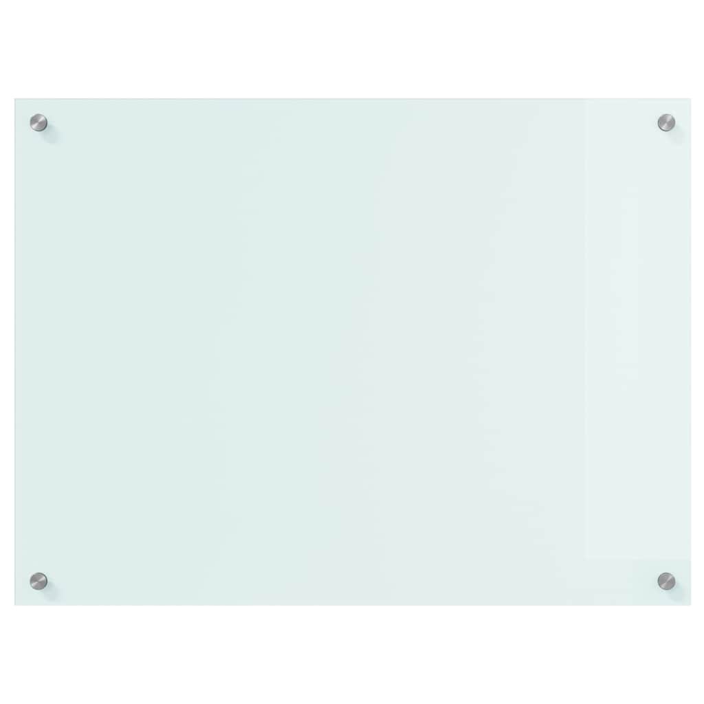 VidaXL Keuken Achterwand Wit 80 x 60 cm gehard glas