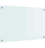 VidaXL Keuken Achterwand Wit 80 x 50 cm gehard glas