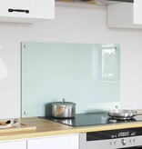 VidaXL Keuken Achterwand Wit 80 x 50 cm gehard glas