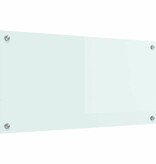 VidaXL Keuken Achterwand Wit 80 x 40 cm gehard glas