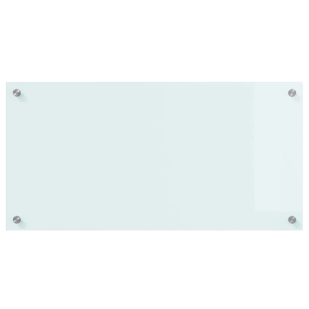 VidaXL Keuken Achterwand Wit 80 x 40 cm gehard glas