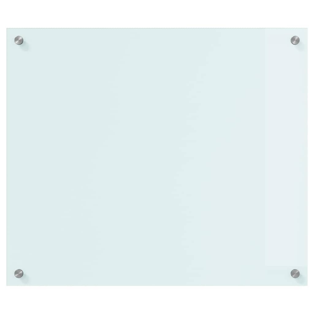 VidaXL Keuken Achterwand Wit 70 x 60 cm gehard glas