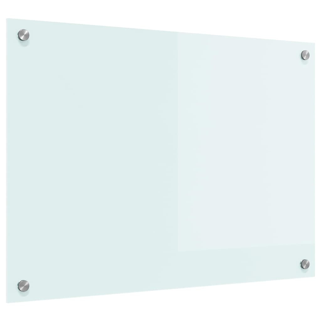 VidaXL Keuken Achterwand Wit 70 x 50 cm gehard glas