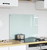 VidaXL Keuken Achterwand Wit 70 x 50 cm gehard glas