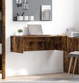 VidaXL Aan de muur bevestigd bureau Gerookt eiken 100 x 45 x 30 cm