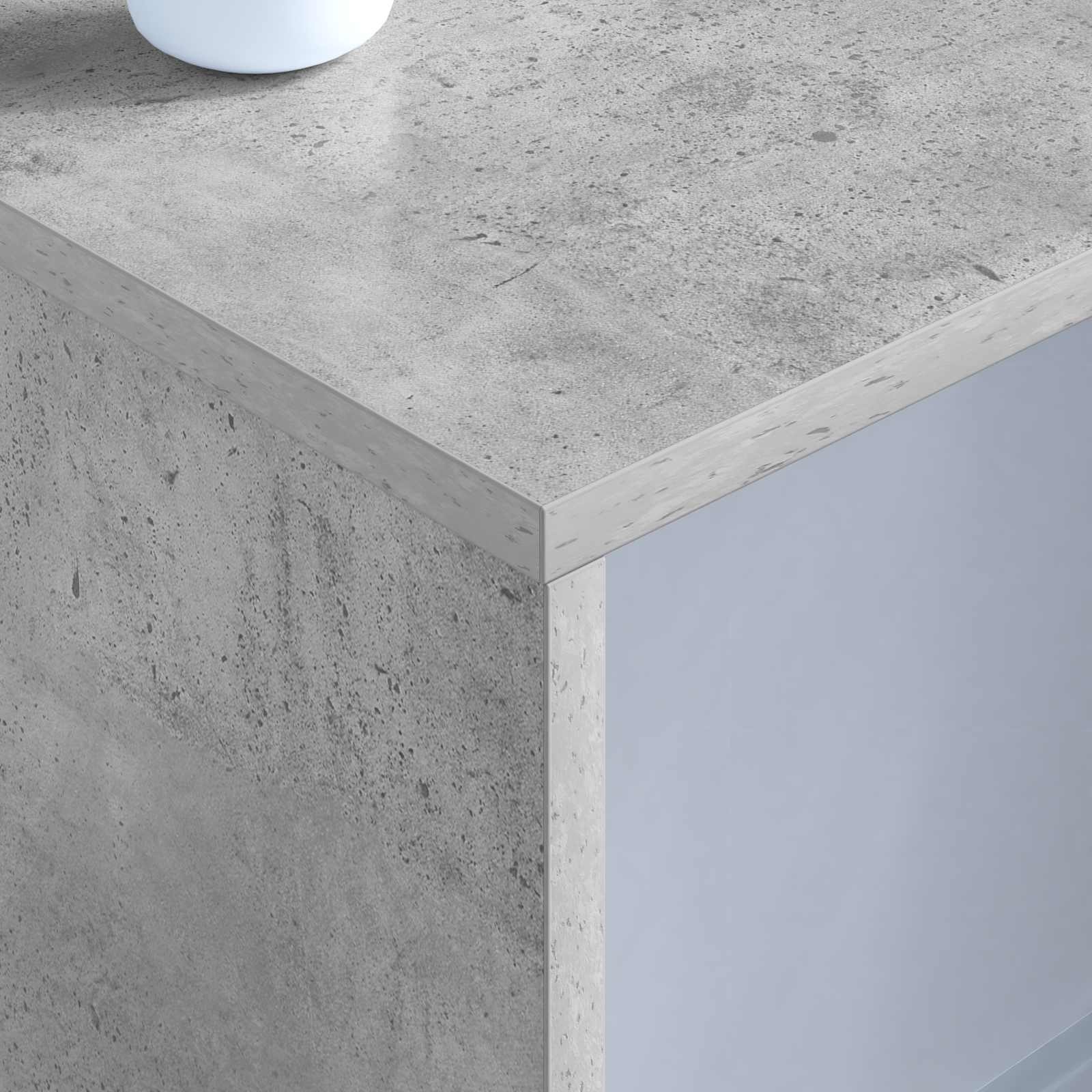 VidaXL Aan de muur bevestigd bureau Beton Grijs 100 x 45 x 30 cm