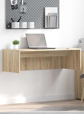 VidaXL Aan de muur bevestigd bureau Sonoma Eiken 100 x 45 x 30 cm