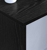 VidaXL Aan de muur bevestigd bureau Zwart Eiken 100 x 45 x 30 cm