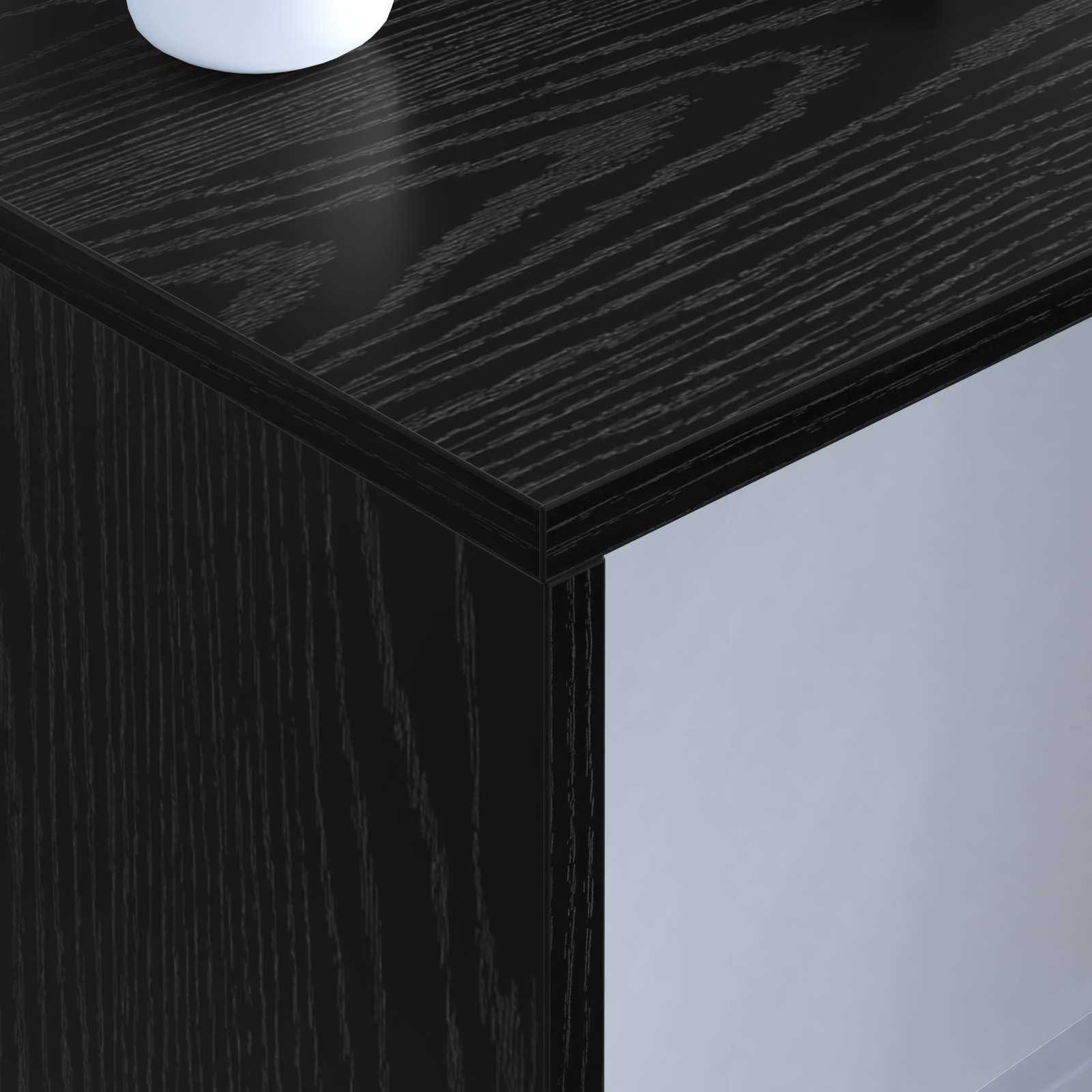 VidaXL Aan de muur bevestigd bureau Zwart Eiken 100 x 45 x 30 cm