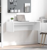VidaXL Aan de muur bevestigd bureau Wit 100 x 45 x 30 cm Bewerkt hout