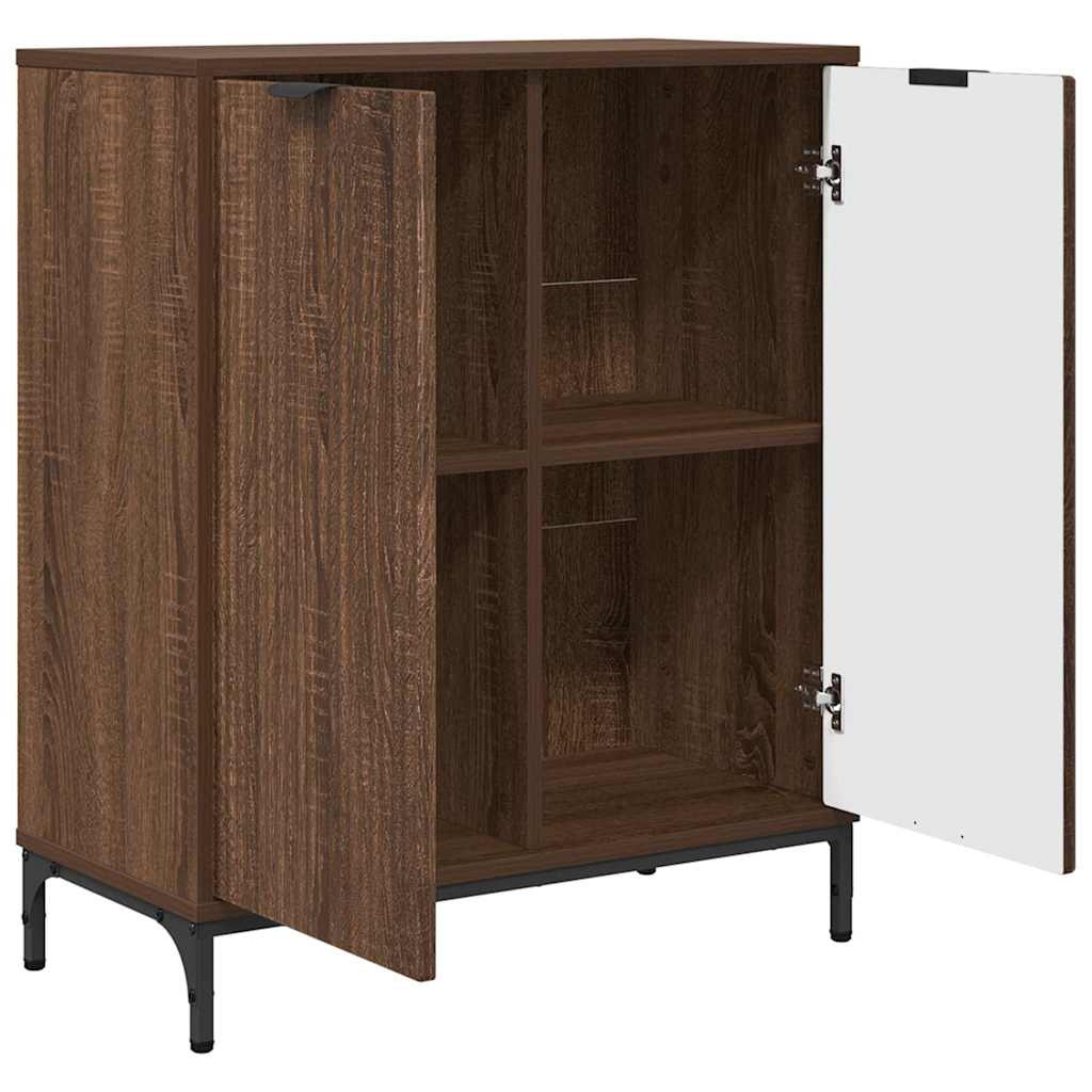 VidaXL Dressoir bruin eikenkleur 69.5 x 33 x 82 cm Bewerkt hout