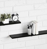 VidaXL Boekenplank Bord 4 pcs Zwart 100 x 10 x 1,5 cm Bewerkt hout