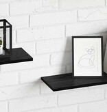 VidaXL Boekenplank Bord 4 pcs Zwart 80 x 20 x 1,5 cm Bewerkt hout