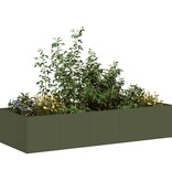 VidaXL Plantenbak 200x80x40 cm staal olijfgroen