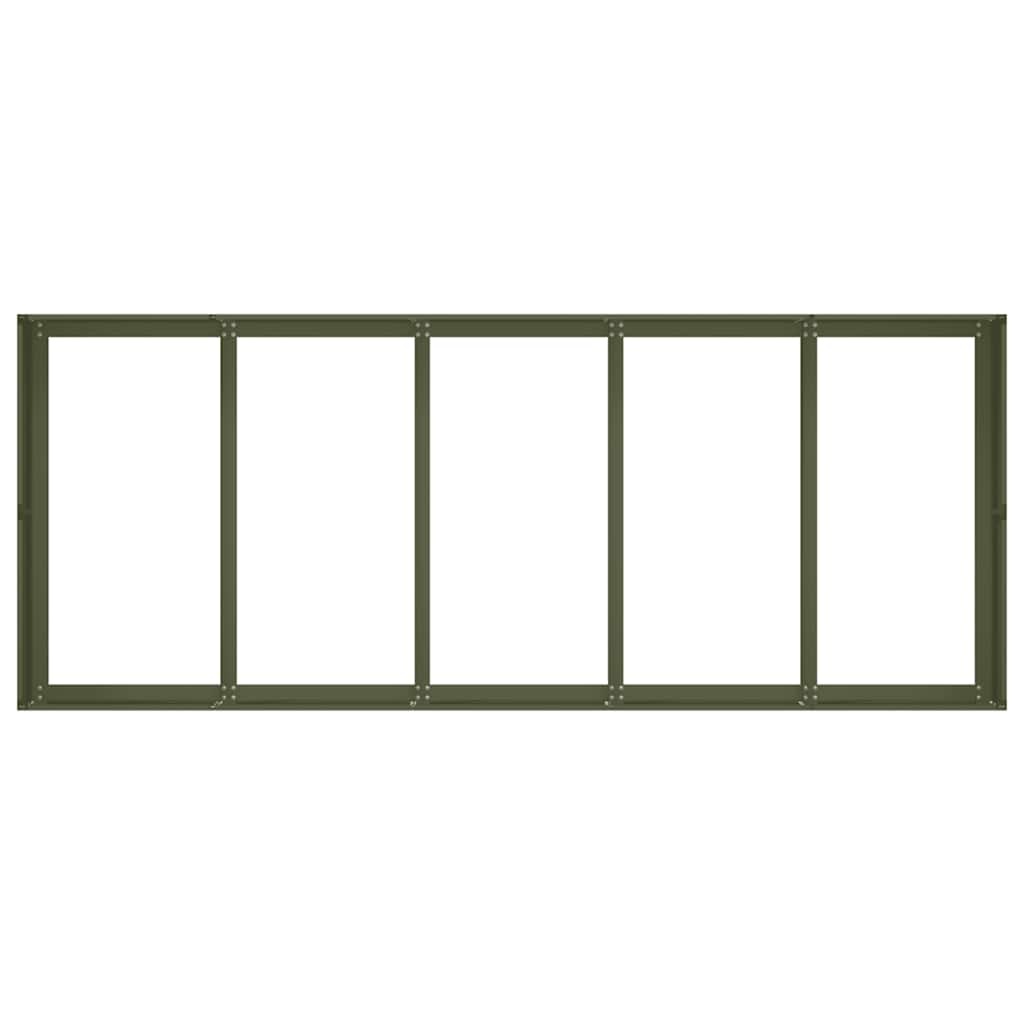 VidaXL Plantenbak 200x80x40 cm staal olijfgroen