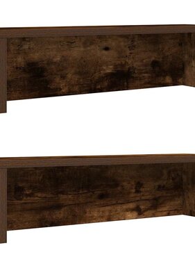 VidaXL Keukenrekken stapelbaar 2 st 60x15x16 cm gerookt eikenkleurig