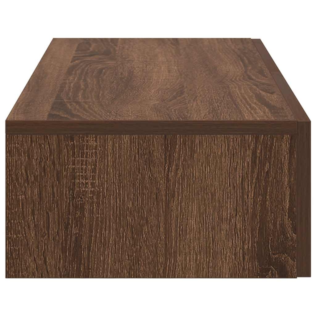 VidaXL Wandschap met lades 80x33x17 cm bewerkt hout bruin eikenkleurig