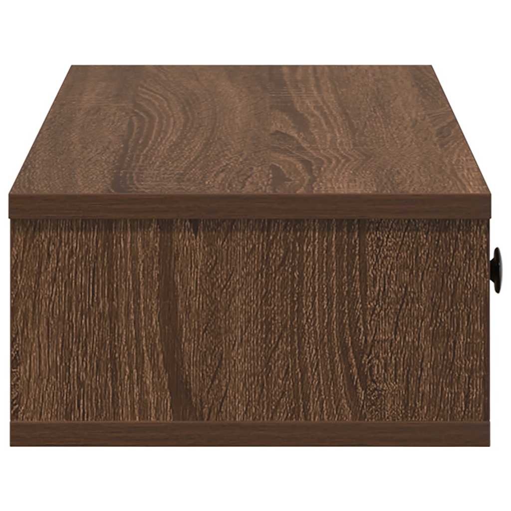 VidaXL Wandschap met lades 60x28x15 cm bewerkt hout bruin eikenkleurig